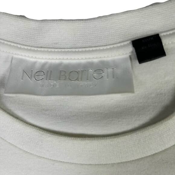 Neil Barrett No Unauthorised Access Mens M White Made in Italy Loose Fit - Picture 7 of 8